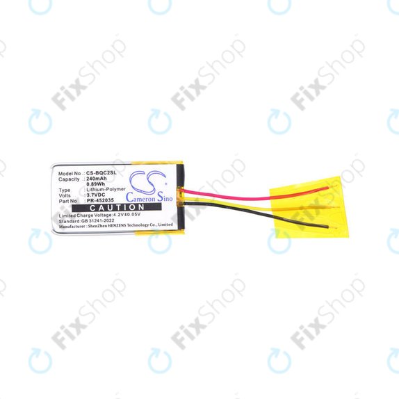 Batterie für Bose QC20, 240mAh, Li-Pol, 3.7V, PR-452035, HQ