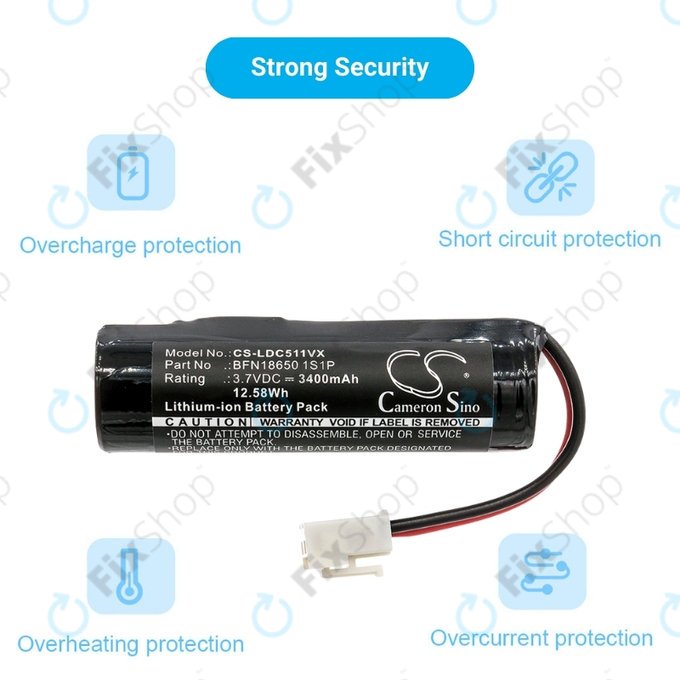 Leifheit Dry&Clean 51000, 51002, 51113, 51114 - Akku Batterie BFN18650 1S1P Li-Ion 3.7V 3400mAh HQ