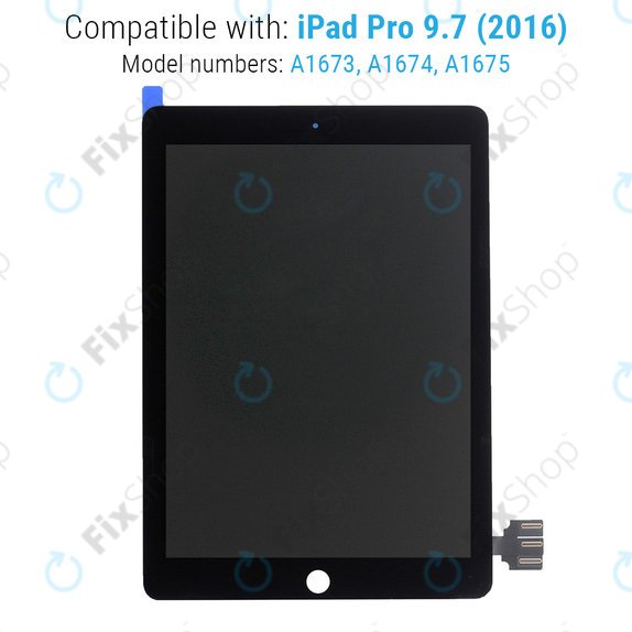 Apple iPad Pro 9.7 (2016) - LCD Display + Touchscreen Front Glas (Black) TFT