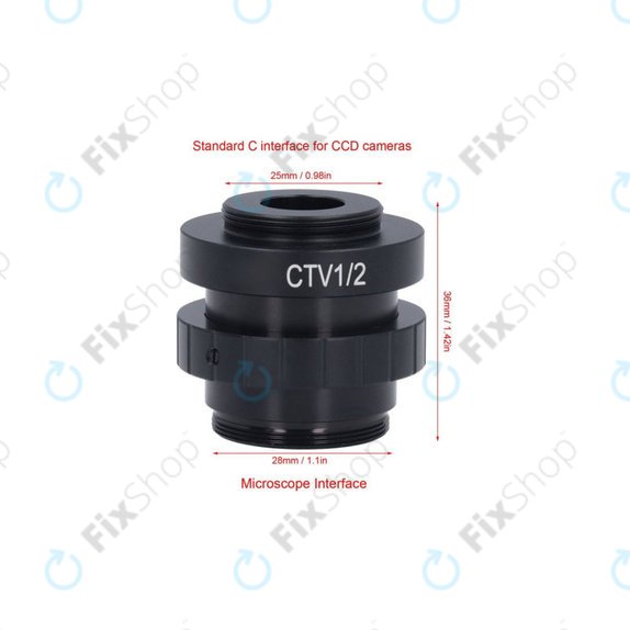 CTV-Adapter 1/2" C-Mount für Mikroskop
