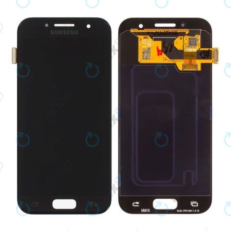 Samsung Galaxy A3 A320F (2017) - LCD Display + Touchscreen Front Glas (Black Sky) - GH97-19732A, GH97-19753A Genuine Service Pack