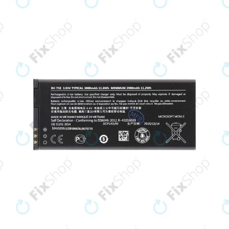 Microsoft Lumia 950/950 LTE, 950 Dual - Akku Batterie BV-T5E 3000mAh