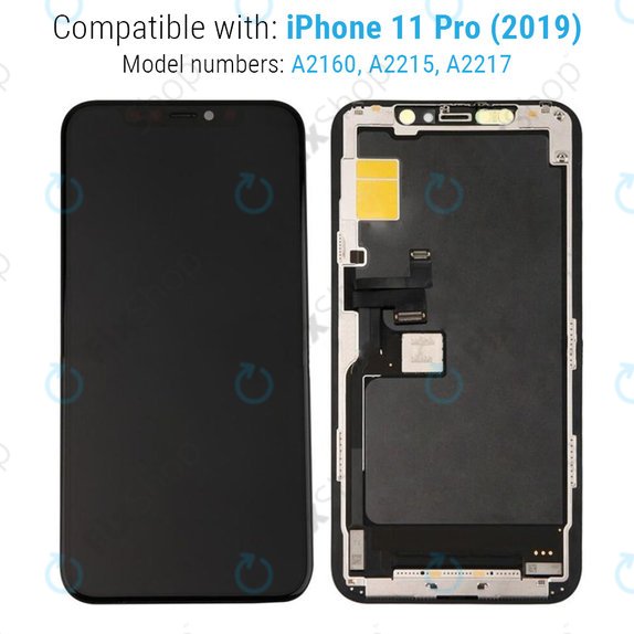 Display Hard OLED für iPhone 11 Pro, Touchscreen-Glas mit Rahmen, FixPremium