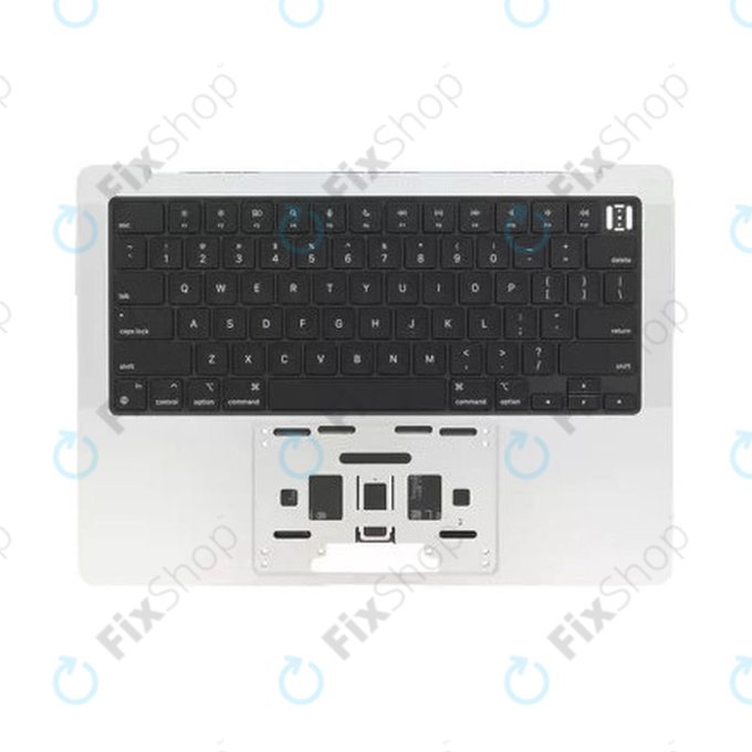 Oberer Tastaturrahmen für MacBook Pro 14", A3185 (2024), mit US-Tastatur und Akku, Silver, 661-50211, Genuine Apple