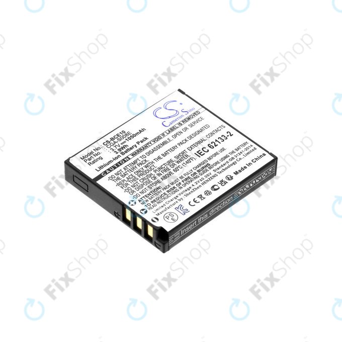 Batterie für Panasonic Lumix DMC, 1050mAh, Li-Ion, 3.7V, DMW-BCE10, HQ