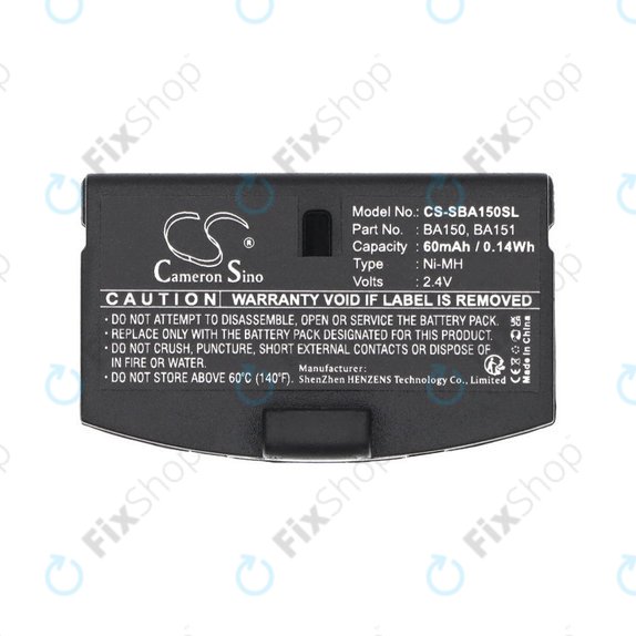 Batterie für Sennheiser, 60mAh, Ni-MH, 2.4V, BA150, HQ