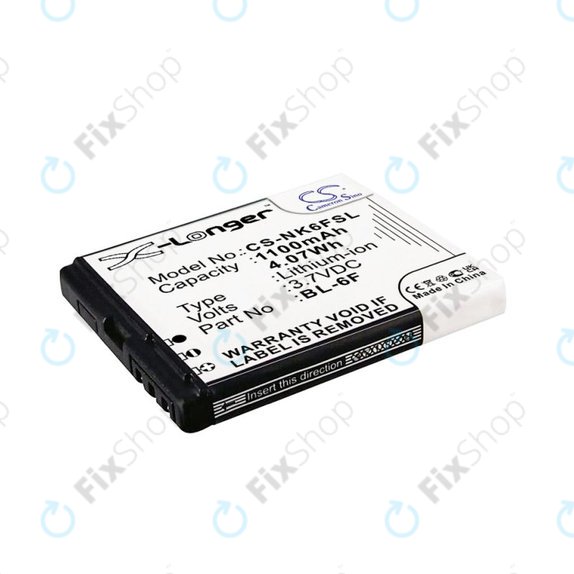 Akku batterie für Nokia N78, N79, N95 8GB, 1100mAh, Li-Ion, 3.7V, BL-6F, HQ