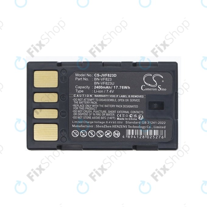 Batterie für JVC EX-Z2000, GR-D720, D740, D750, D770, 2400mAh, Li-Ion, 7.4V, BN-VF823, HQ