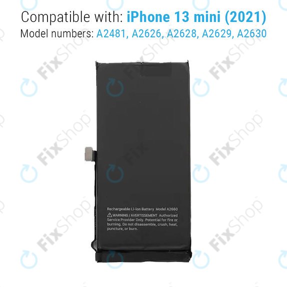 Akku Batterie für iPhone 13 Mini, 2406mAh