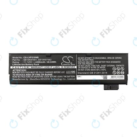 Batterie für Lenovo ThinkPad P51, T470, T570, 4400mAh, Li-Ion, 11.1V, SB10K97581, HQ