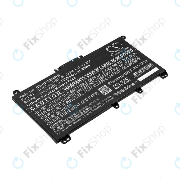 Akku batterie für HP Pavilion 14, 15, 17, 3550mAh, Li-Pol, 11.55V, HT03XL, HQ