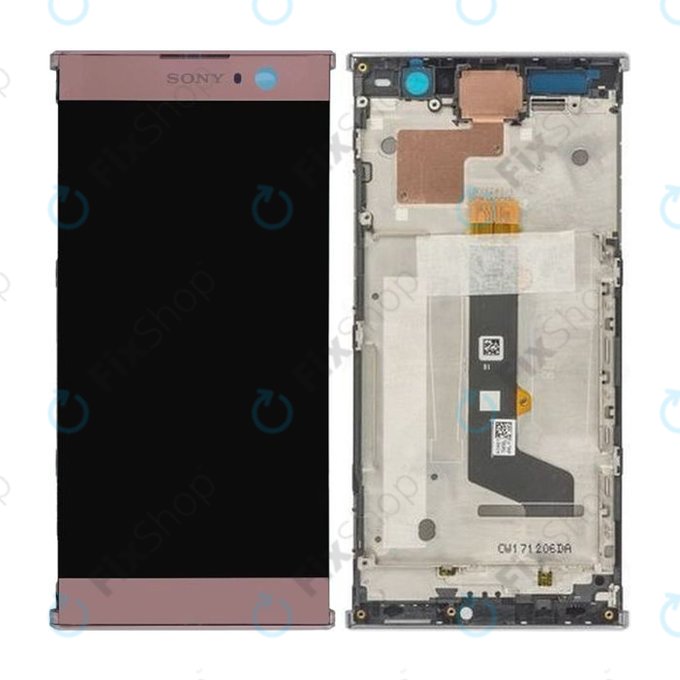 Sony Xperia XA2 H4113 - LCD Display + Touchscreen Front Glas + Rahmen (Pink) - 78PC0600040 Genuine Service Pack