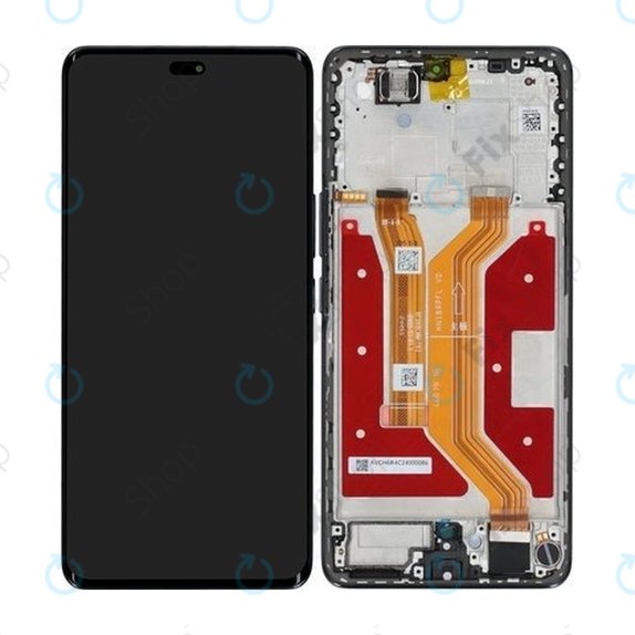Honor Magic7 Lite - LCD Display + Touchscreen Front Glas + Rahmen (Titanium Black) - 0235AMMM Genuine Service Pack