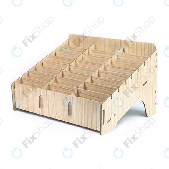 Universeller Holzständer / Organizer für Telefone mit 24 Fächern