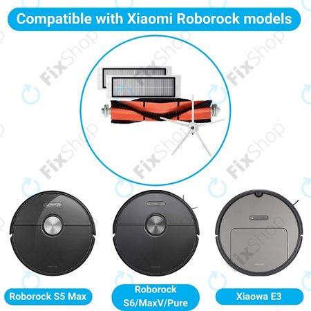 Xiaomi Roborock S5 Max, S6, S6 MaxV, S6 Pure, Xiaowa E3 - Standard-Set (Weiß)