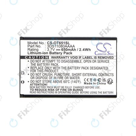 Akku batterie für Alcatel Lollipops, 650mAh, Li-Ion, 3.7V, 3DS11080AAAA, HQ