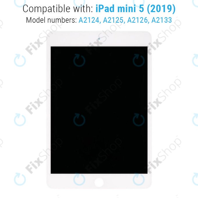 Apple iPad Mini 5 - LCD Display + Touchscreen Front Glas (White) TFT