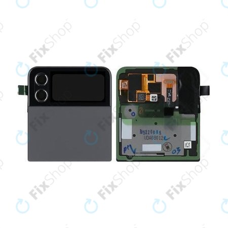 Samsung Galaxy Z Flip 4 F721B - LCD Display + Touchscreen Front Glas + Rahmen (Externe) (Graphite) - GH97-27947A Genuine Service Pack
