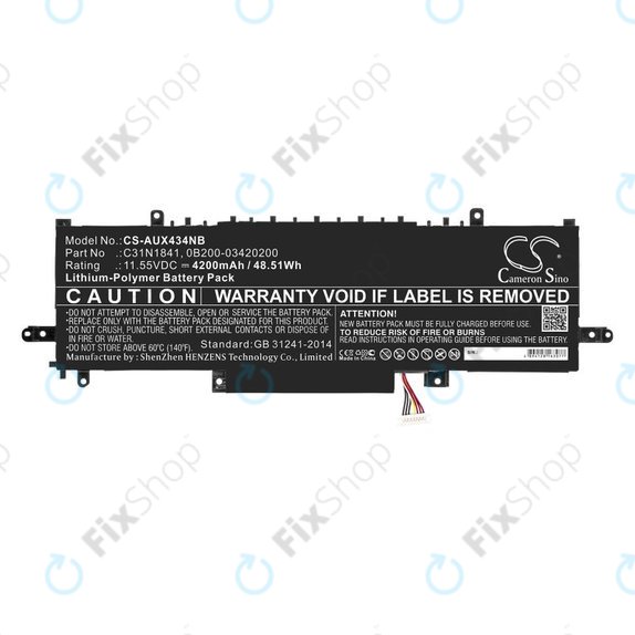 Akku batterie für Asus ZenBook 14, Flip 14, 4200mAh, Li-Pol, 11.55V, C31N1841, HQ