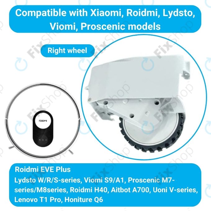 Roidmi EVE Plus - Rad mit Motor (Rechts) (Weiß)