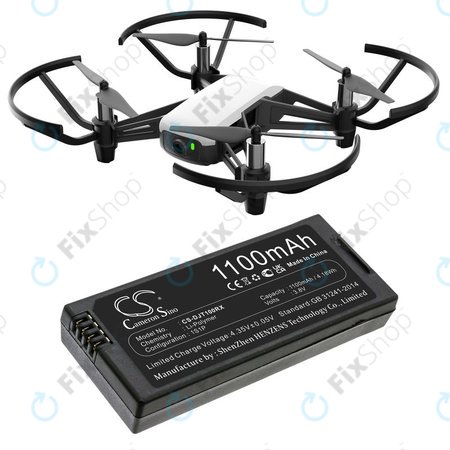 Akku batterie für DJI Tello, 1100mAh, Li-Pol, 3.8V, T01, HQ