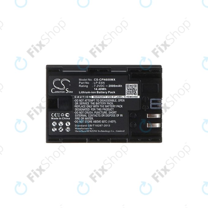 Canon EOS 5D, 5DS, 6, 7, 60, 70, R5, R6 - Akku Batterie LP-E6N Li-Ion 2000mAh HQ