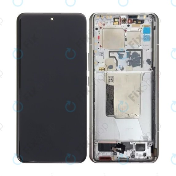 Xiaomi 14 Ultra - LCD Display + Touchscreen Front Glas + Rahmen (White) OLED