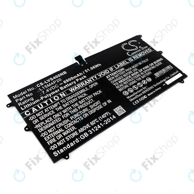 Akku batterie für Lenovo Yoga 4S, 900S, 6900mAh, Li-Pol, 7.4V, L15M4P20, HQ