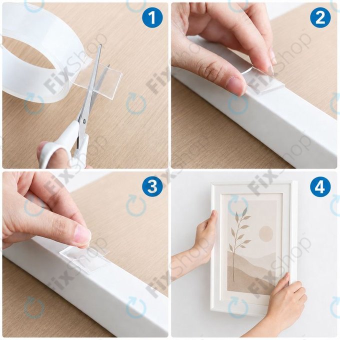 Doppelseitiges wasserfestes Klebeband, 20mm x 5m x 2mm, transparent