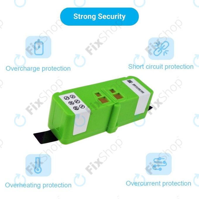 iRobot Roomba 600, 800, 900-series - Akku Batterie 4502233, 4374392, 2130LI Li-Ion 14.4V 5200mAh HQ