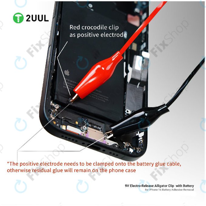 Krokodilklemme mit 9V Elektro-Auslöser, 2UUL BT04