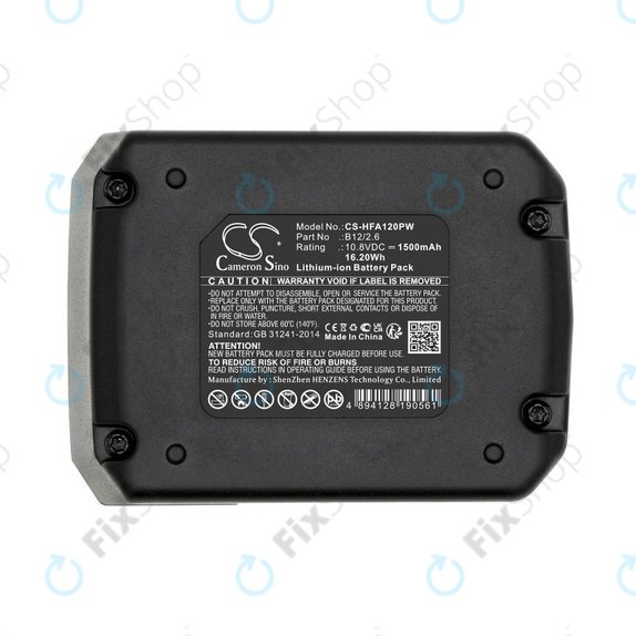 Akku batterie für Hilti PR 2-HS A12, 1500mAh, Li-Ion, 10.8V, B12/2.6, B12/4.0, 2077977, HQ