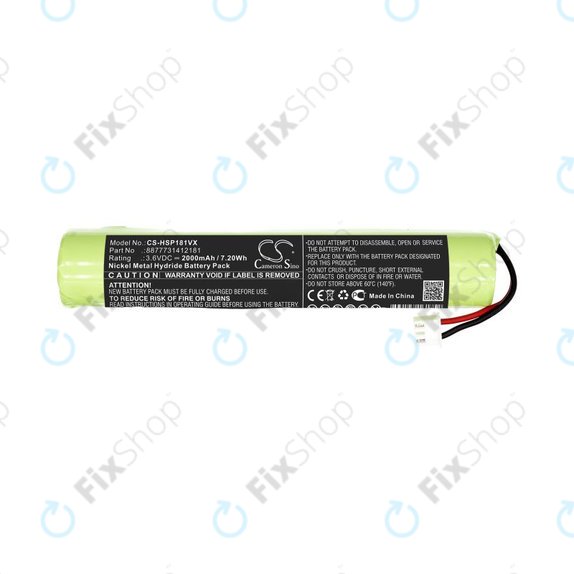 Akku batterie für Hurricane Spin Scrubber, Brush Cleaner Mop, 2000mAh, Ni-MH, 3.6V, 8877731412181, HQ