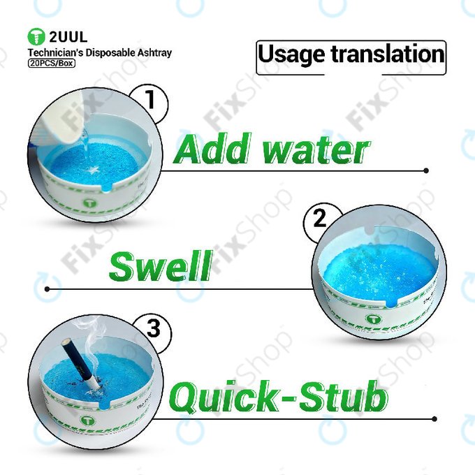 Einweg-Aschenbecher für Techniker, 2UUL AS01, 20 Stk./Box
