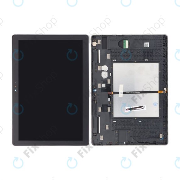 Lenovo Tab M10 TB-X605F, TB-X605N, TB-X605M - LCD Display + Touchscreen Front Glas + Rahmen (Black) TFT