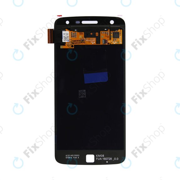 Motorola Moto Z Play XT1635-02 - LCD Display + Touchscreen Front Glas (Black) - 01019104003W Genuine Service Pack