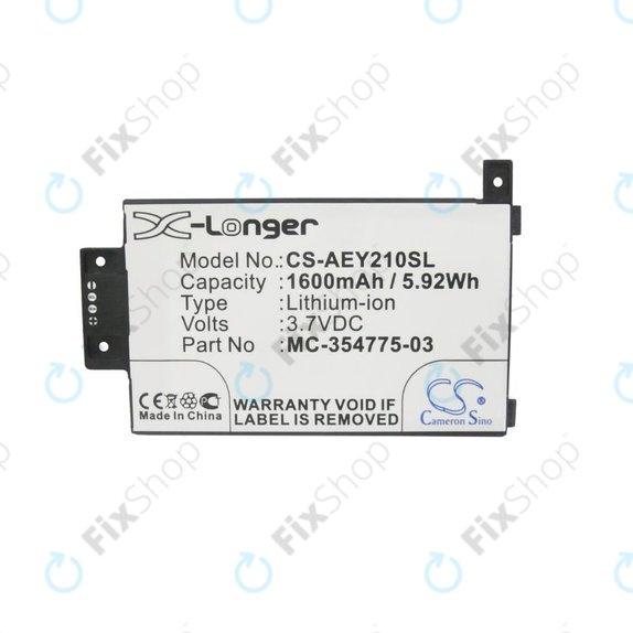 Amazon Kindle Paperwhite 2 2014, Touch 2014 - Akku Batterie MC-354775-03 1600mAh HQ