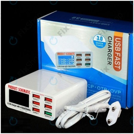 Product Schematic 896 - USB-Ladestation (1x USB 3.0 + 5x USB 2.0)