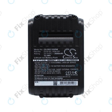 DeWalt DC, DW-series - Akku Batterie DCB182, DCB183 2600mAh HQ