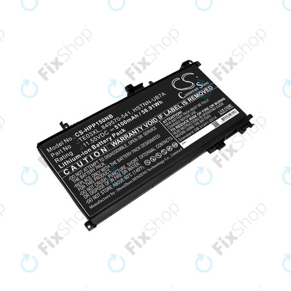Batterie für HP Omen 15, Pavilion 15, WASD 15, 5100mAh, Li-Ion, 11.55V, TE03XL, HQ