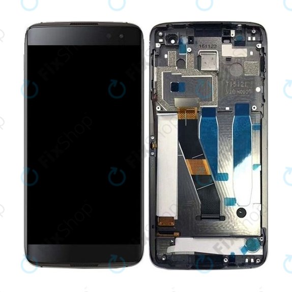 Blackberry DTEK60 - LCD Display + Touchscreen Front Glas + Rahmen (Black) OLED