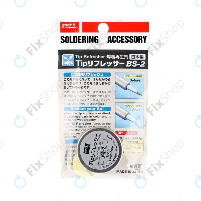 Goot BS-2 - Bleifreie Auffrischungspaste für Lötspitzen