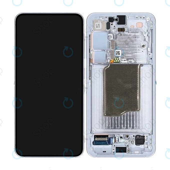 Samsung Galaxy S25 - LCD Display + Touchscreen Front Glas + Rahmen (Icy Blue) - GH82-36329C Genuine Service Pack