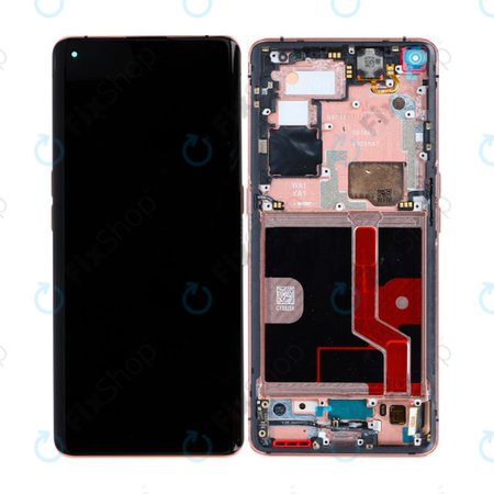 Oppo Find X2 Pro - LCD Display + Touchscreen Front Glas + Rahmen (Orange) - 5D68C21151 Genuine Service Pack