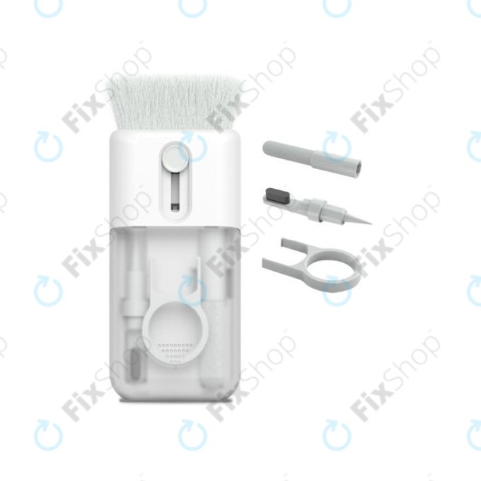 Multifunktionales Bürstenset mit Tuch- und Schlüsselabzieher 6in1