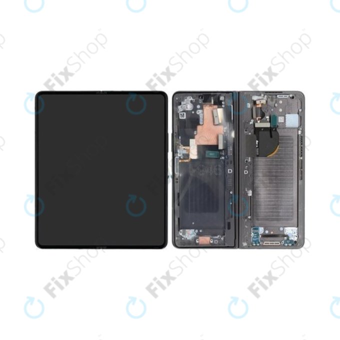 Samsung Galaxy Z Fold 5 F946B - LCD Display + Touchscreen Front Glas + Rahmen (Gray) - GH82-31842D Genuine Service Pack