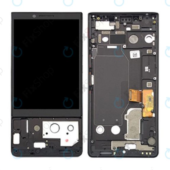 Blackberry Key2 - LCD Display + Touchscreen Front Glas + Rahmen (Black) TFT