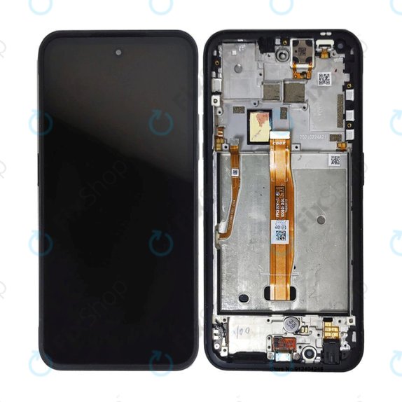 Nokia XR20 TA-1368 TA-1362 - LCD Display + Touchscreen Front Glas + Rahmen (Granite Gray) TFT