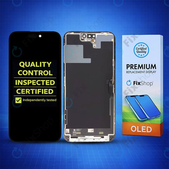 Apple iPhone 14 Pro Max - LCD Display + Touchscreen Front Glas + Rahmen Hard OLED FixPremium