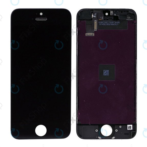 Display für iPhone 5C, Black, Touchscreen-Glas mit Rahmen